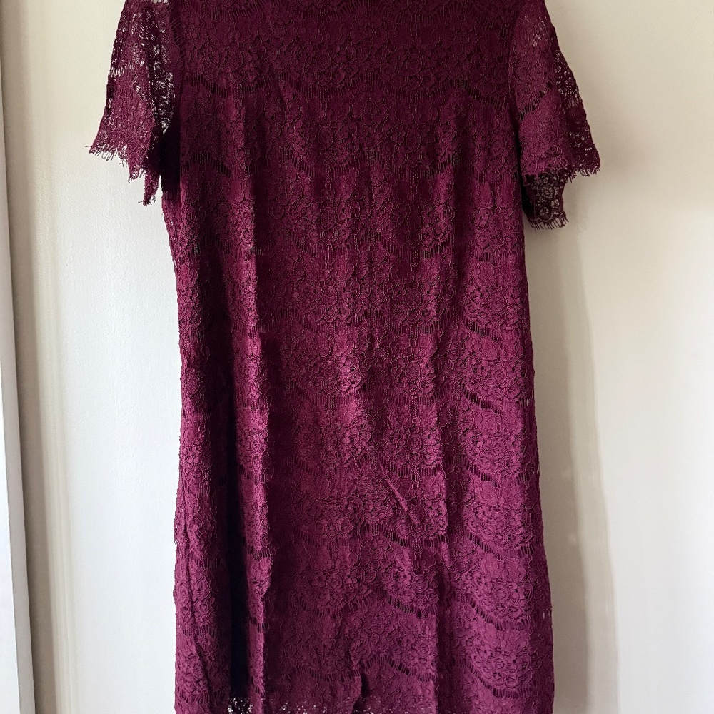 maroon lace dress